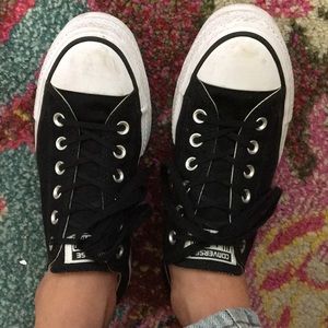 Black platform converse